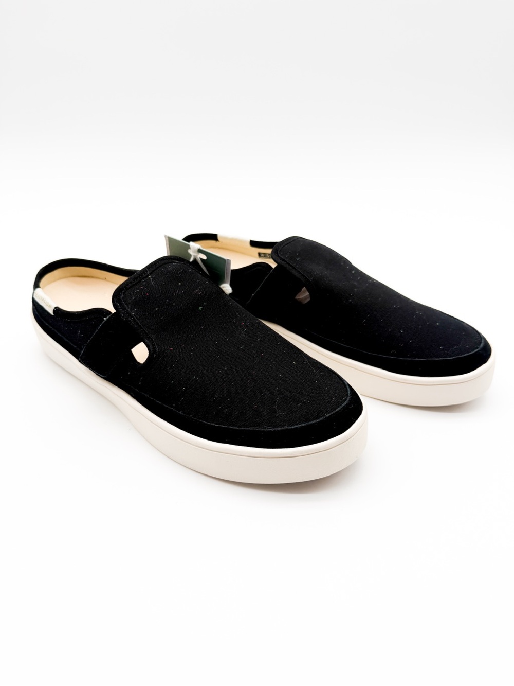 Revitalign Sunbird Orthotic Slip On Canvas Mule Multicolor Flecks Black 9 NEW